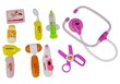 Šeimos daktaro lagaminas su priedais Lean Toys, 10 d. kaina ir informacija | Žaislai mergaitėms | pigu.lt