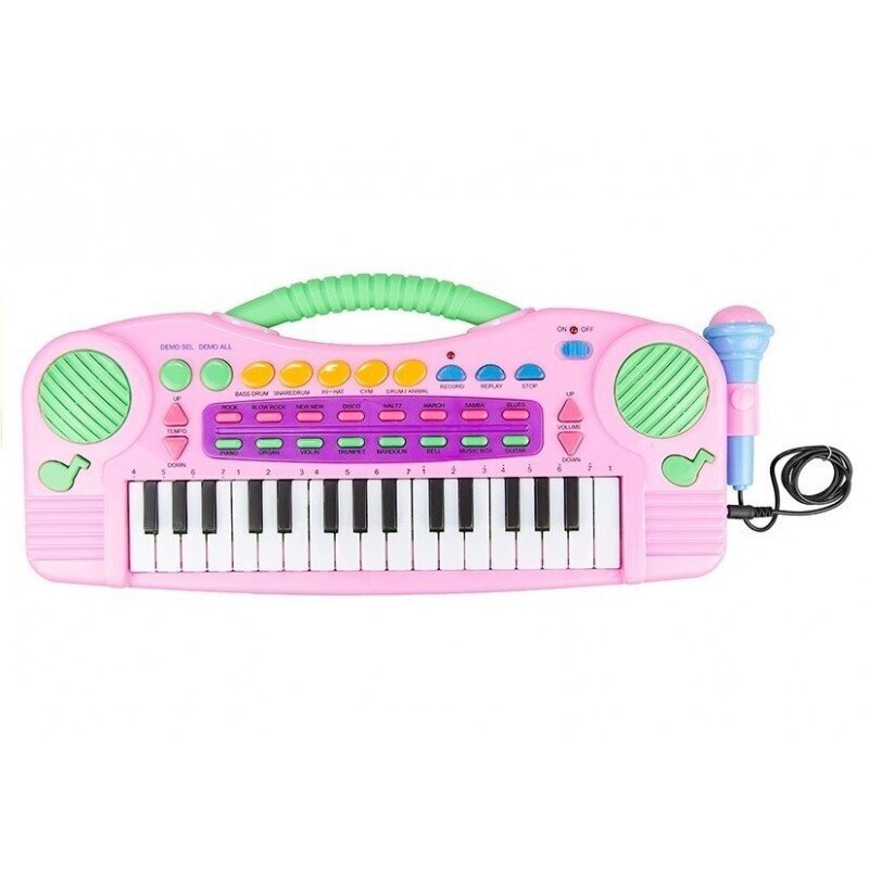 Vaikiškas pianinas su mikrofonu Lean Toys цена и информация | Lavinamieji žaislai | pigu.lt