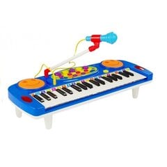 Pianinas su mikrofonu Lean Toys, mėlynas kaina ir informacija | Lavinamieji žaislai | pigu.lt