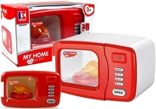 Žaislinė mikrobangų krosnelė su priedais, raudona/balta My Home, 3 d. цена и информация | Игрушки для девочек | pigu.lt