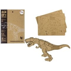 Medinė 3D Tiranozauro Rekso erdvinė dėlionė Lean Toys, 22 d. kaina ir informacija | Dėlionės (puzzle) | pigu.lt