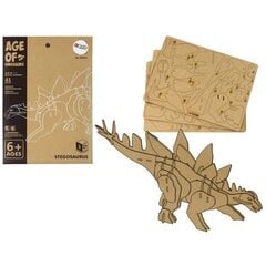 Medinė 3D dinozauro erdvinė dėlionė Lean Toys, 41 d. цена и информация | Пазлы | pigu.lt