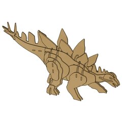 Medinė 3D dinozauro erdvinė dėlionė Lean Toys, 41 d. цена и информация | Пазлы | pigu.lt