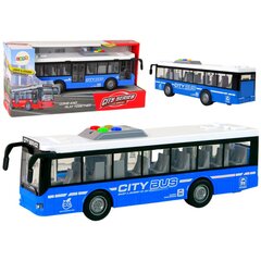 Žaislinis akumuliatorinis autobusas Lean Toys, mėlynas kaina ir informacija | Žaislai berniukams | pigu.lt