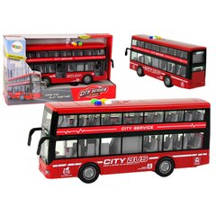 Žaislinis akumuliatorinis dviaukštis autobusas Lean Toys, raudonas цена и информация | Игрушки для мальчиков | pigu.lt