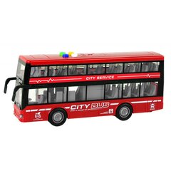 Žaislinis akumuliatorinis dviaukštis autobusas Lean Toys, raudonas цена и информация | Игрушки для мальчиков | pigu.lt