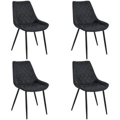комплект из 4 стульев Akord SJ.0488, черный цена и информация | Стулья для кухни и столовой | pigu.lt