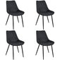 4-ių kėdžių komplektas Akord SJ.0488, juodas kaina ir informacija | Virtuvės ir valgomojo kėdės | pigu.lt
