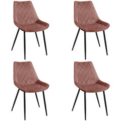 4-ių kėdžių komplektas Akord SJ.0488, rožinis kaina ir informacija | Virtuvės ir valgomojo kėdės | pigu.lt