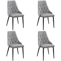 4-ių kėdžių komplektas Akord SJ.054, pilkas kaina ir informacija | Virtuvės ir valgomojo kėdės | pigu.lt