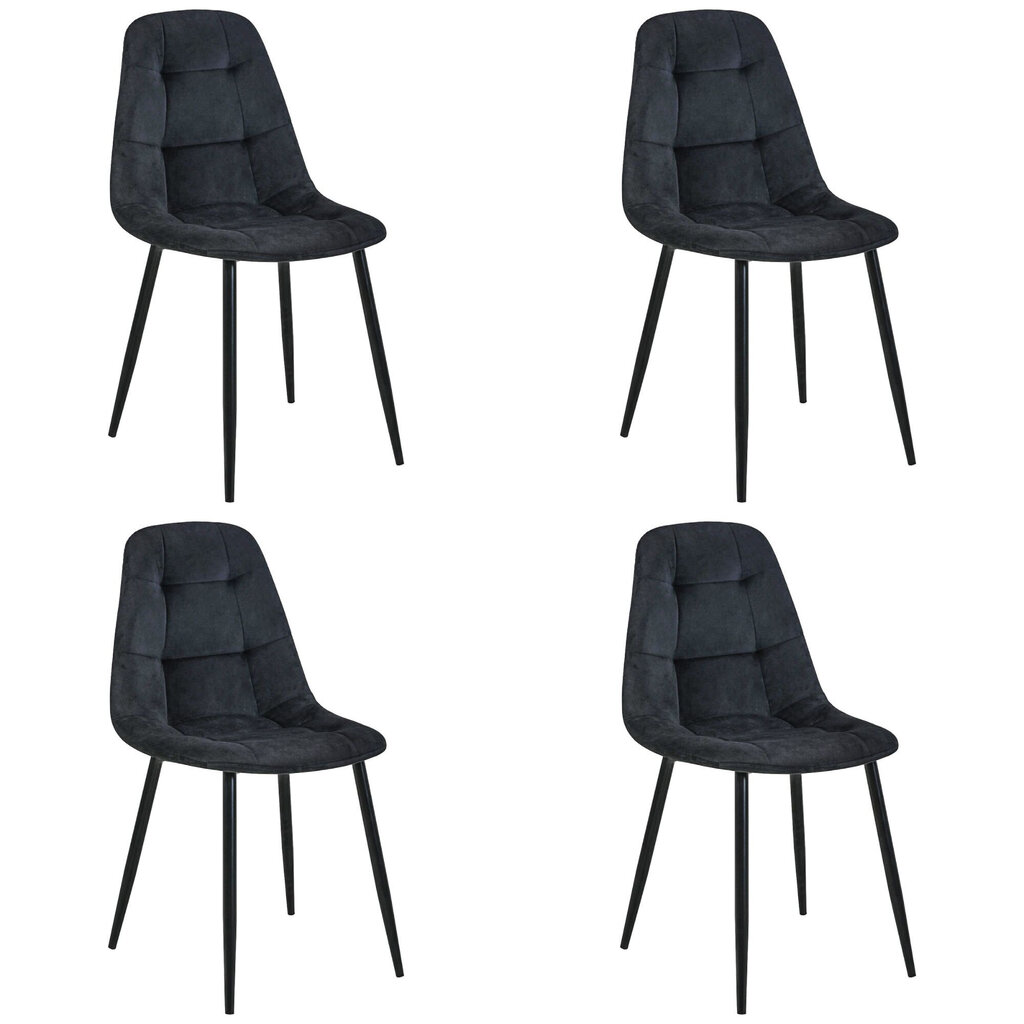 4-ių kėdžių komplektas Akord SJ.1, juodas kaina ir informacija | Virtuvės ir valgomojo kėdės | pigu.lt