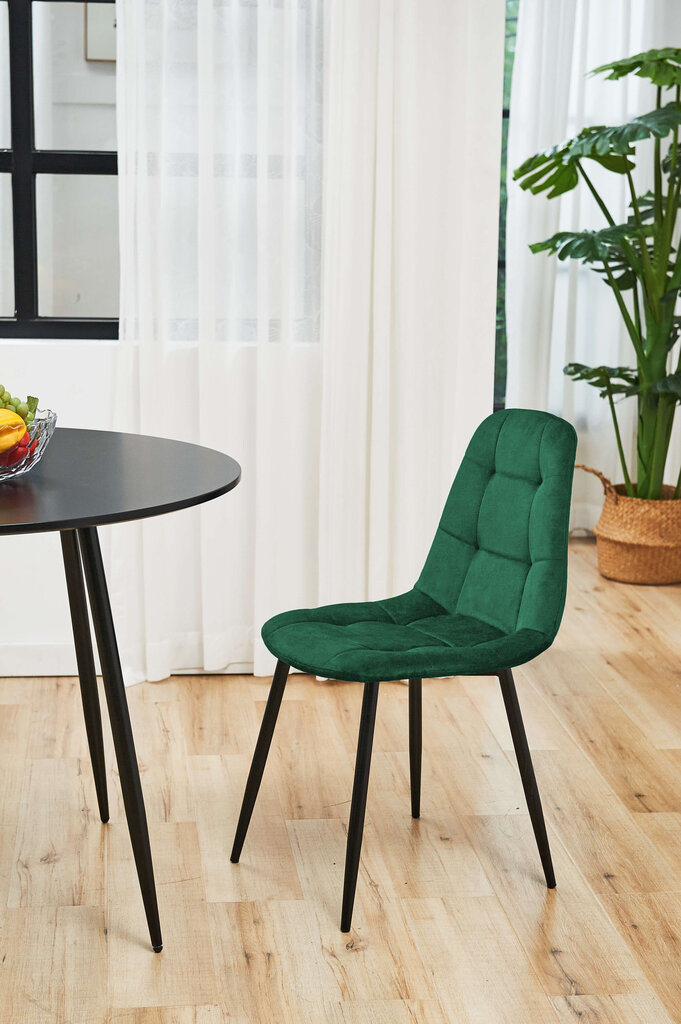 4-ių kėdžių komplektas Akord SJ.1, žalias kaina ir informacija | Virtuvės ir valgomojo kėdės | pigu.lt