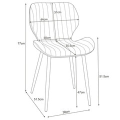 4-ių kėdžių komplektas Akord SJ.17, juodas kaina ir informacija | Virtuvės ir valgomojo kėdės | pigu.lt