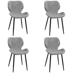 4-ių kėdžių komplektas Akord SJ.17, pilkas kaina ir informacija | Virtuvės ir valgomojo kėdės | pigu.lt