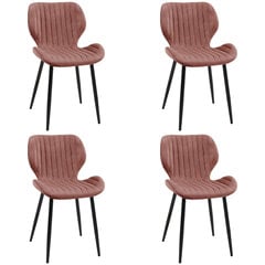 комплект из 4 стульев Akord SJ.17, розовый цена и информация | Стулья для кухни и столовой | pigu.lt