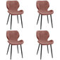 4-ių kėdžių komplektas Akord SJ.17, rožinis kaina ir informacija | Virtuvės ir valgomojo kėdės | pigu.lt