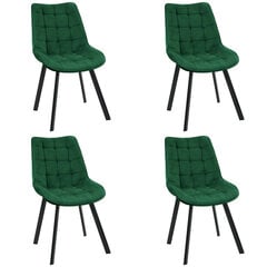 4-ių kėdžių komplektas Akord SJ.22, žalias kaina ir informacija | Virtuvės ir valgomojo kėdės | pigu.lt