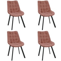 комплект из 4 стульев Akord SJ.22, розовый цена и информация | Стулья для кухни и столовой | pigu.lt