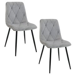 2-ių kėdžių komplektas Akord SJ.3, pilkas kaina ir informacija | Virtuvės ir valgomojo kėdės | pigu.lt