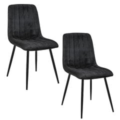 2-ių kėdžių komplektas Akord SJ.9, juodas kaina ir informacija | Virtuvės ir valgomojo kėdės | pigu.lt