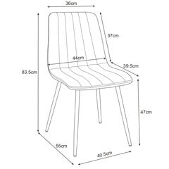 2-ių kėdžių komplektas Akord SJ.9, žalias kaina ir informacija | Virtuvės ir valgomojo kėdės | pigu.lt