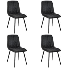 4-ių kėdžių komplektas Akord SJ.9, juodas kaina ir informacija | Virtuvės ir valgomojo kėdės | pigu.lt