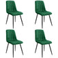 4-ių kėdžių komplektas Akord SJ.9, žalias цена и информация | Virtuvės ir valgomojo kėdės | pigu.lt