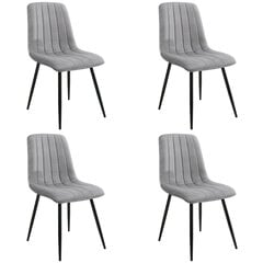 4-ių kėdžių komplektas Akord SJ.9, pilkas kaina ir informacija | Virtuvės ir valgomojo kėdės | pigu.lt