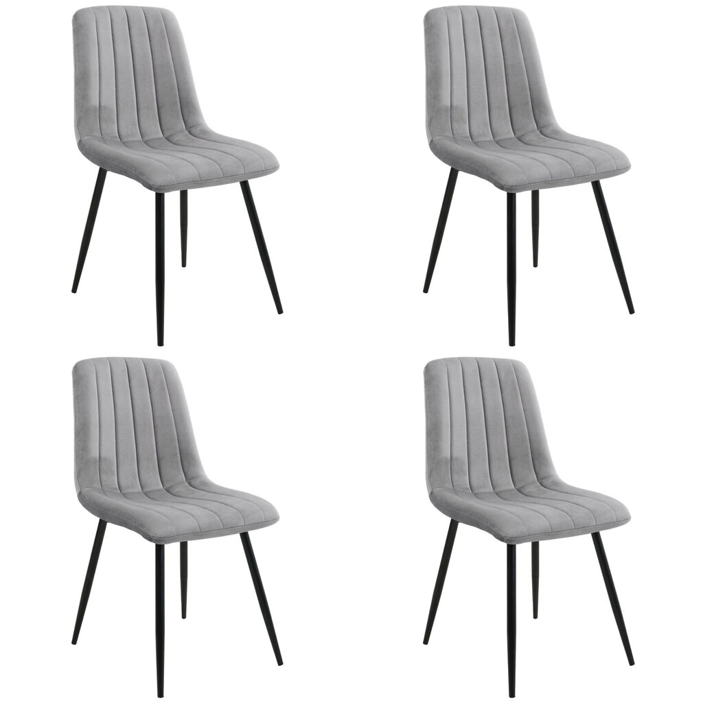 4-ių kėdžių komplektas Akord SJ.9, pilkas kaina ir informacija | Virtuvės ir valgomojo kėdės | pigu.lt