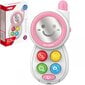 Interaktyvus kūdikių telefonas su garso ir šviesos efektais, Woopie, rožinis цена и информация | Žaislai kūdikiams | pigu.lt
