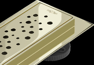 Dušo latakas Mexen Flat Dots, Gold, 50 cm kaina ir informacija | Dušo latakai | pigu.lt