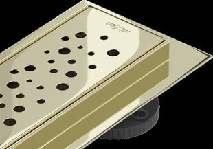 Dušo latakas Mexen Flat Dots, Gold, 100 cm kaina ir informacija | Dušo latakai | pigu.lt
