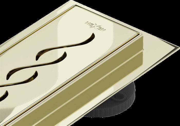 Dušo latakas Mexen Flat Classic, Gold, 90 cm цена и информация | Dušo latakai | pigu.lt