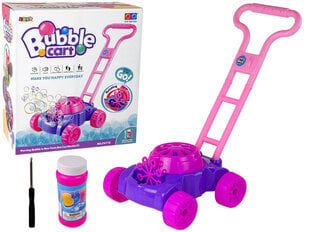 Muilo burbulų mašina Lean Toys Žoliapjovė su garso efektais, rožinė kaina ir informacija | Vandens, smėlio ir paplūdimio žaislai | pigu.lt
