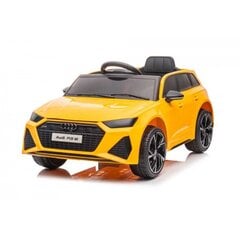 Vienvietis vaikiškas elektromobilis Audi RS6, geltonas kaina ir informacija | Elektromobiliai vaikams | pigu.lt