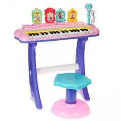 Vaikiškas pianinas su mikrofonu ir kėdute kaina ir informacija | Lavinamieji žaislai | pigu.lt
