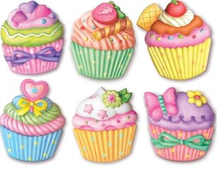 Kūrybinis rinkinys magnetukams iš gipso gaminti "Cupcake" цена и информация | Развивающие игрушки | pigu.lt