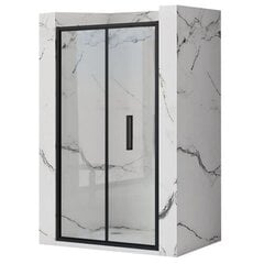 Dušo durys Rea Rapid Fold, juoda, 80 cm kaina ir informacija | Dušo durys ir sienelės | pigu.lt