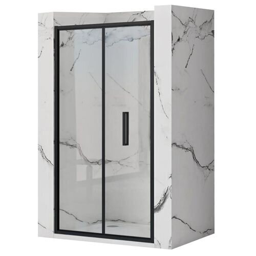 Dušo durys Rea Rapid Fold, juoda, 80 cm цена и информация | Dušo durys ir sienelės | pigu.lt