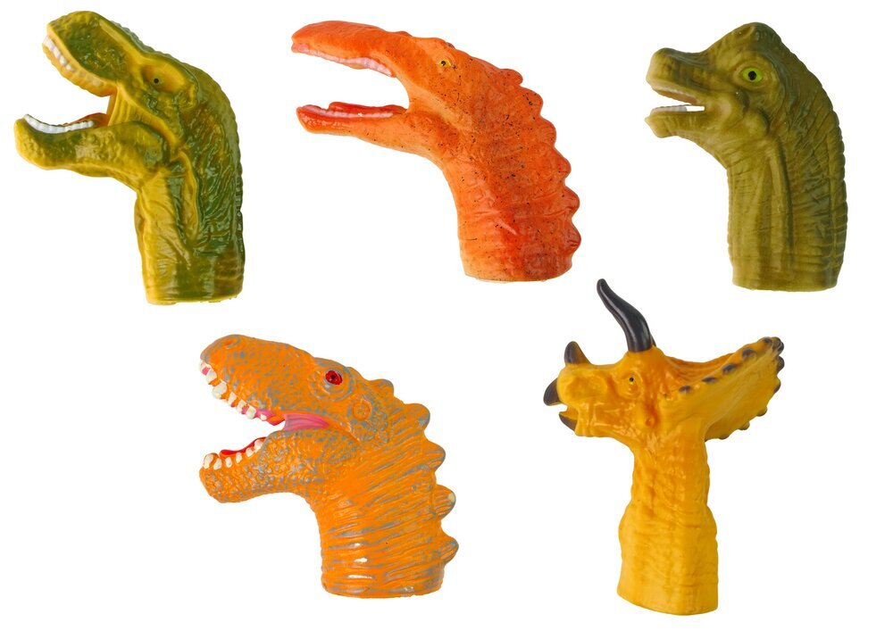 Lėlės ant pirštų Dinozaurai Lean Toys, 5 vnt. kaina ir informacija | Žaislai mergaitėms | pigu.lt