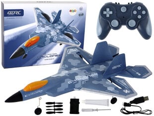 Naikintuvas Lean Toys 4D-G7 su nuotolinio valdymo pultu, mėlynas kaina ir informacija | Žaislai berniukams | pigu.lt