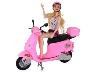 Lėlė su motoroleriu Lean Toys kaina ir informacija | Žaislai mergaitėms | pigu.lt