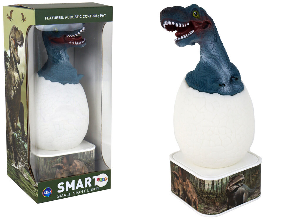 LED lempa su dinozauru T-Rex Lean Toys, mėlyna цена и информация | Vaikiški šviestuvai | pigu.lt