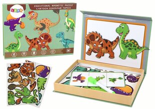 Edukacinis magnetinių dėlionių rinkinys dinozaurai Lean Toys kaina ir informacija | Lavinamieji žaislai | pigu.lt