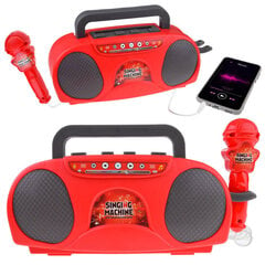Žaislinis belaidis radijo imtuvas su mikrofonu, raudonas kaina ir informacija | Lavinamieji žaislai | pigu.lt