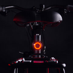 Wozinsky WRBLB3 USB-C LED rear bicycle light red light STOP sensor - black цена и информация | Велосипедные фонари, отражатели | pigu.lt