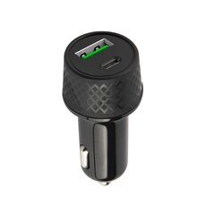 Forever car charger 1xUSB 2,4A + 1xUSB-C PD 45W LA-04 black цена и информация | Зарядные устройства для телефонов | pigu.lt