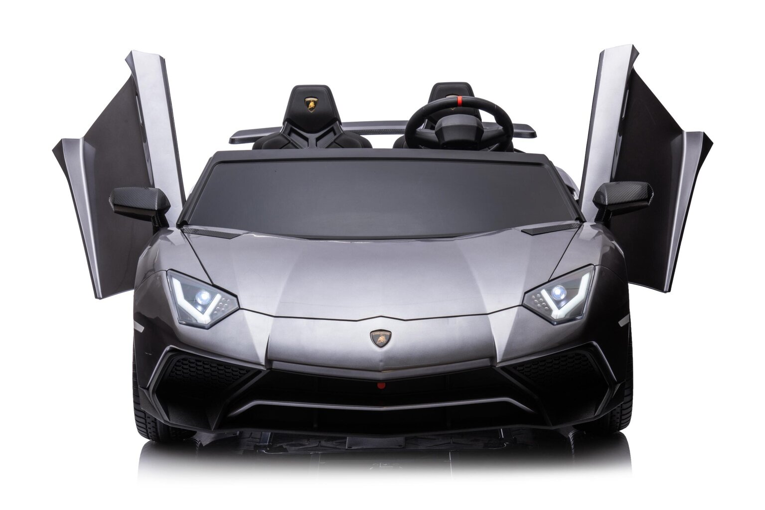 Dvivietis vaikiškas elektromobilis Lamborghini Aventador SV Strong vehicle, pilkas kaina ir informacija | Elektromobiliai vaikams | pigu.lt