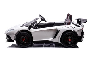 Dvivietis vaikiškas elektromobilis Lamborghini Aventador SV Strong vehicle, baltas kaina ir informacija | Elektromobiliai vaikams | pigu.lt