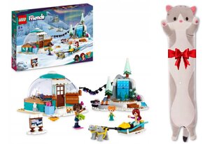 41760 LEGO Friends Winter Igloo Adventure ir pliušinė pagalvė Katė kaina ir informacija | Konstruktoriai ir kaladėlės | pigu.lt